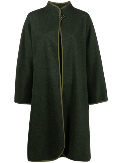 Pre-owned A.n.g.e.l.o. Vintage Cult 1980s Cape-style Coat In Green