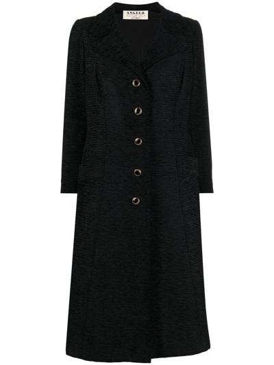 Pre-owned A.n.g.e.l.o. Vintage Cult 1960s Single-breasted Velvet Coat In Black