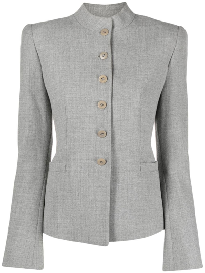 Pre-owned Giorgio Armani 1990s Tailored Single-breasted Jacket In Grey