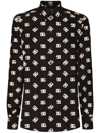 Dolce & Gabbana Dolce&gabbana Black Printed Cotton Shirt In Black