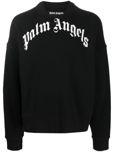 Palm Angels Curved-logo 卫衣 In Black
