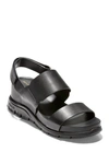 Cole Haan Zerogrand Wedge Sandal In Black Leather/black
