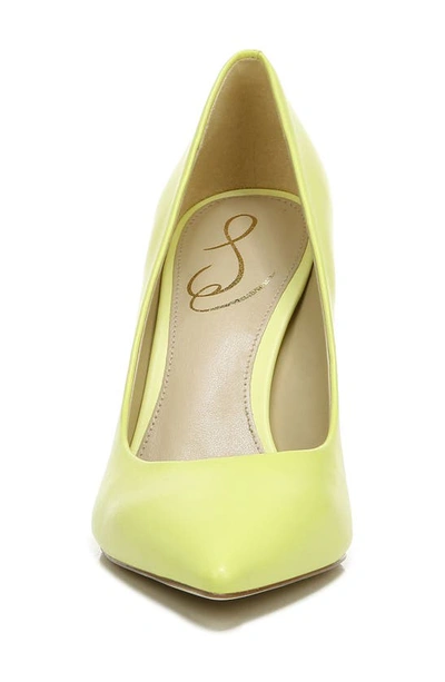 Sam Edelman Hazel Pointed Toe Pump In Butter Yellow