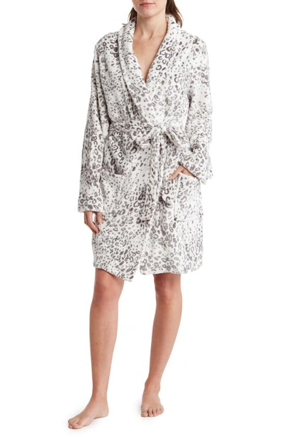 Honeydew Intimates Super Sweet Plush Robe In Snow Leopard