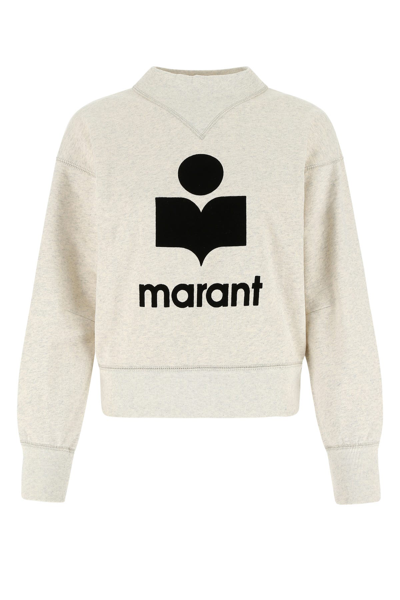 ISABEL MARANT ÉTOILE ISABEL MARANT ETOILE MELANGE SAND COTTON BLEND MOBY SWEATSHIRT