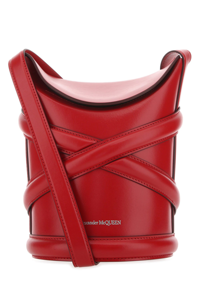 Alexander Mcqueen Small The Curve Shoulder Bag In Red