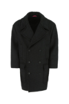 Valentino Garavani Men Black Wool Blend Coat