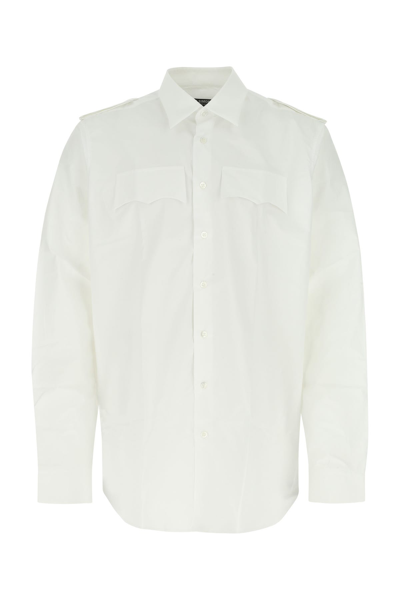 Raf Simons Uniform Relaxed Fit Cotton Poplin Shirt In Pastel