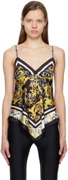 VERSACE JEANS COUTURE BLACK GRAPHIC CAMISOLE