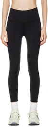 ALO YOGA BLACK AIRBRUSH CAPRI HIGH-RISE LEGGINGS