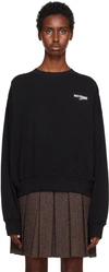We11 Done Black Printed Sweatshirt In Black