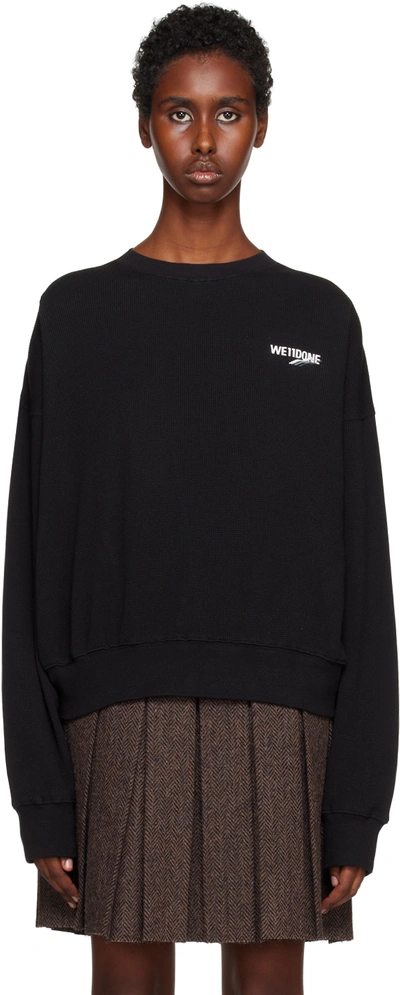 We11 Done Black Printed Sweatshirt