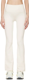 ALO YOGA OFF-WHITE AIRBRUSH 7/8 BOOTCUT HIGH-RISE LEGGINGS