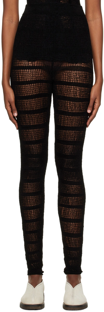 Vitelli Sheer-panel Detail Leggings In Black