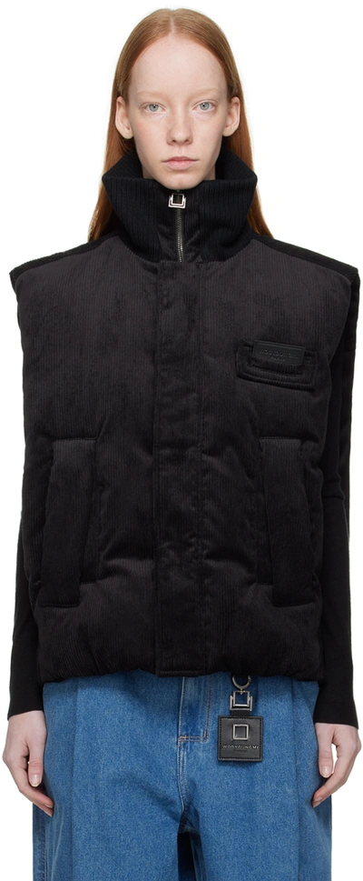 Wooyoungmi Black Down Vest In Black 979b