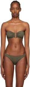 Eres Show Bandeau Bikini Top In Olive Noire