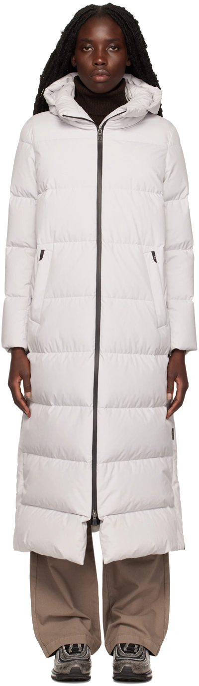 Herno Laminar Hooded Down Coat In White