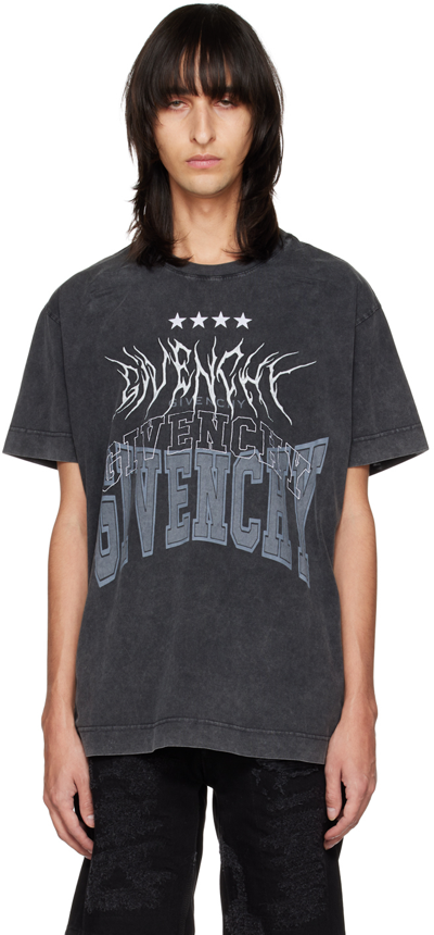 【GIVENCHY】OVERSIZED LOGO T-SHIRT Givenchy - Oversized Logo-Print Cotton-Jersey T-Shirt - Gray