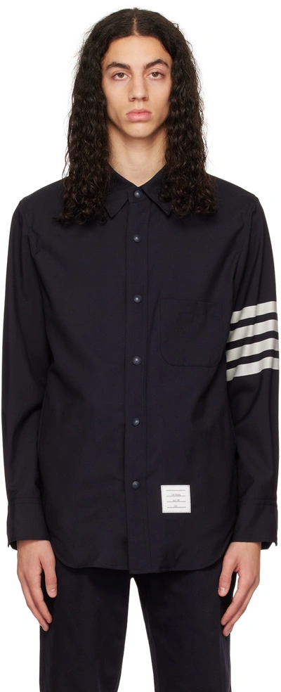 Thom Browne Navy 4-bar Jacket