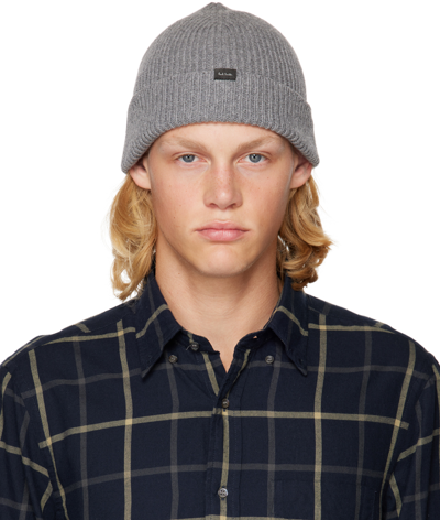 Paul Smith Gray Rib Beanie