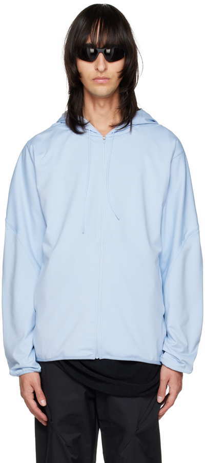 Post Archive Faction (paf) Blue Right Hoodie In Sky Blue