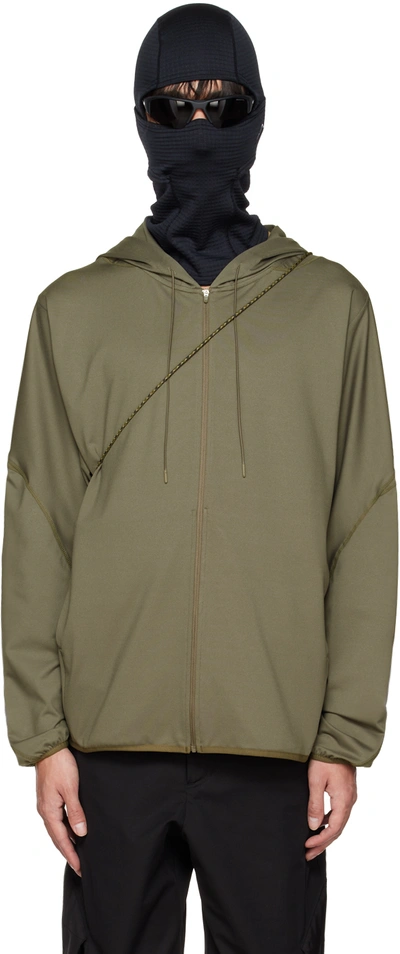 Post Archive Faction (paf) Green Right Hoodie In Olive Green