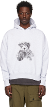 We11 Done Graphic-print Cotton Hoodie In Grey