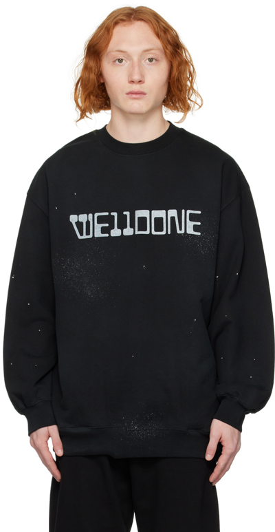 We11 Done Black Future Sweatshirt