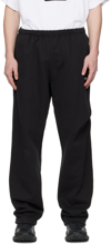 WE11 DONE BLACK WIDE-LEG LOUNGE PANTS