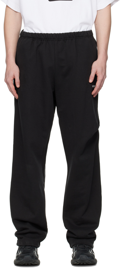 We11 Done Elasticated Wide Leg Trousers In Black