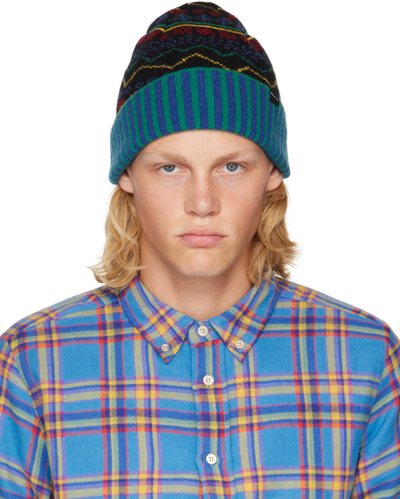 Ps By Paul Smith Multicolor Fairisle Beanie In 79 Blacks