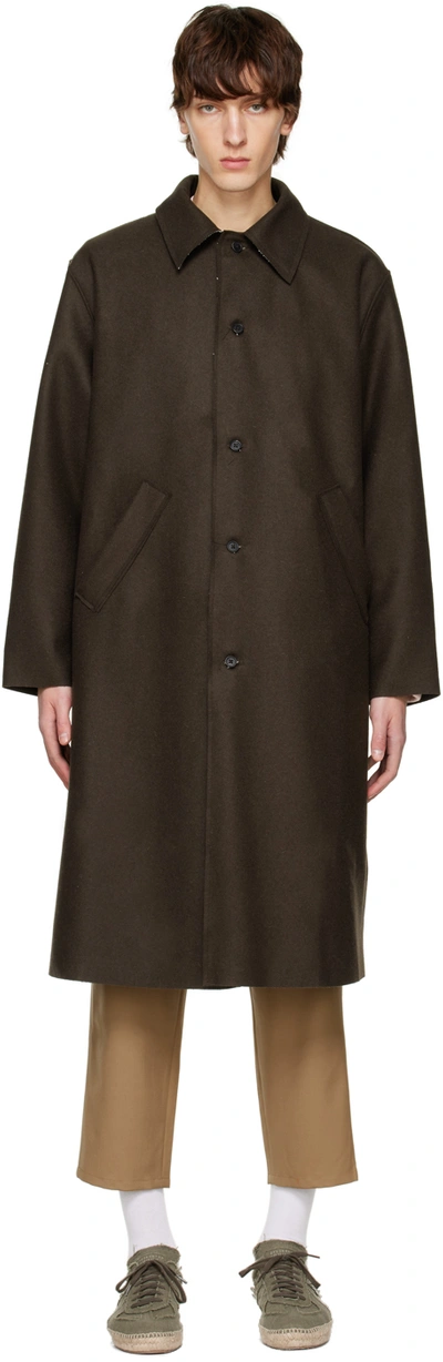 Camiel Fortgens Brown Raw Edge Coat