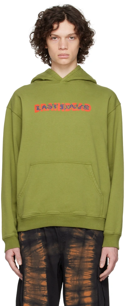 Brain Dead Green 'warn End Aesthetics' Hoodie In Moss