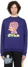 BRAIN DEAD BLUE WORM HOLE SWEATSHIRT