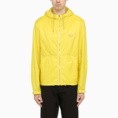 Prada Yellow Re-nylon Technical Jacket In Multi-colored