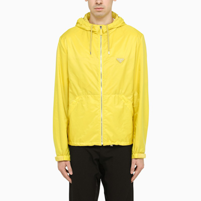 Prada Yellow Re-nylon Technical Jacket In Green