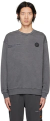 AAPE BY A BATHING APE GRAY EMBROIDERED SWEATSHIRT