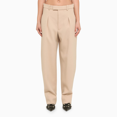 Wardrobe.nyc High-waisted Straight-leg Trousers In Beige