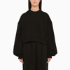 Wardrobe.nyc X Hailey Bieber Oversize Track Sweatshirt In Black