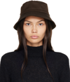 OUR LEGACY BROWN MOTHER-OF-PEARL BUCKET HAT
