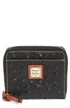Dooney & Bourke Leather Zip Wallet In Black