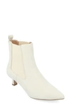Journee Collection Elitta Vegan Leather Chelsea Bootie In Ivory