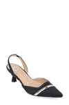 Journee Collection Nellia Slingback Pointed-toe Pump In Black Pu