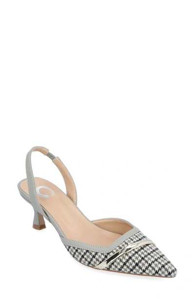 Journee Collection Nellia Slingback Pointed-toe Pump In Gray