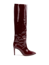 Paris Texas Patent Leather Stiletto Boots In Rosso