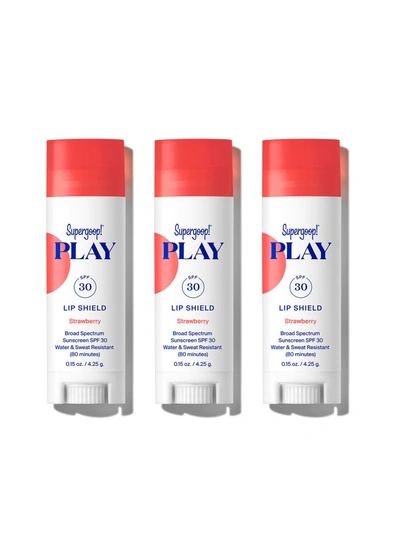 Supergoop Play Lip Shield Spf 30 Sunscreen Strawberry !