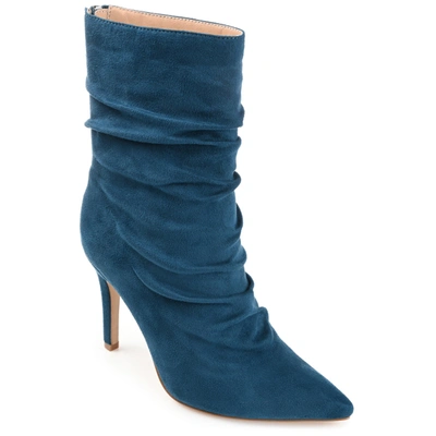 Journee Collection Collection Women's Wide Width Markie Bootie In Blue