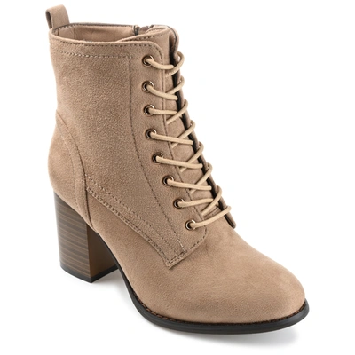 Journee Collection Collection Women's Wide Width Baylor Bootie In Beige