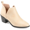 Journee Collection Womens Lola Pull On Stacked Heel Booties In Beige