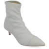 Journee Collection Women's Jadde Pointed Toe Kitten Heel Dress Booties In Gray